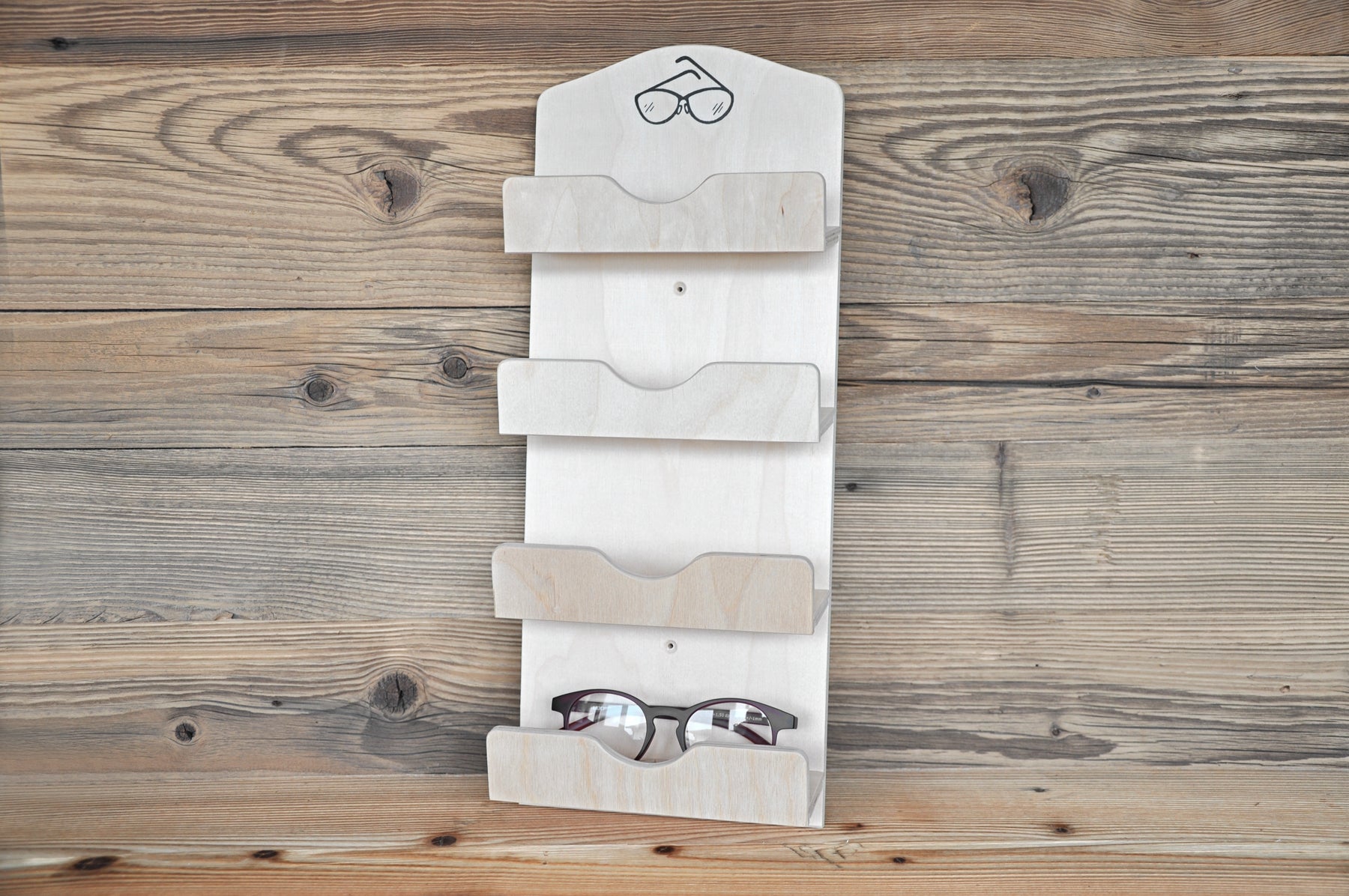 Brillenablage Holz, 4-fach