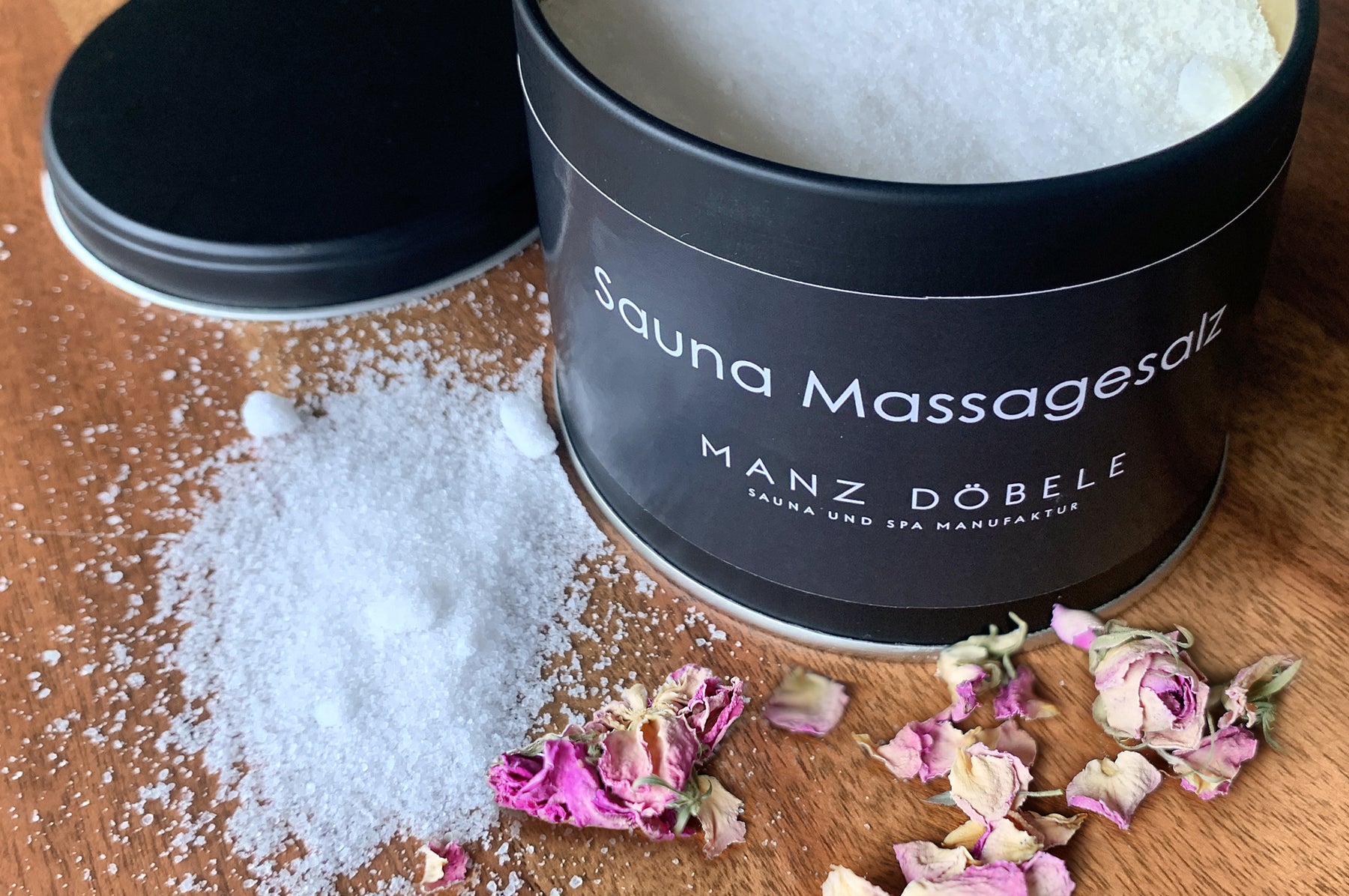 Massagesalz in der Dose, verschiedene Duftrichtungen