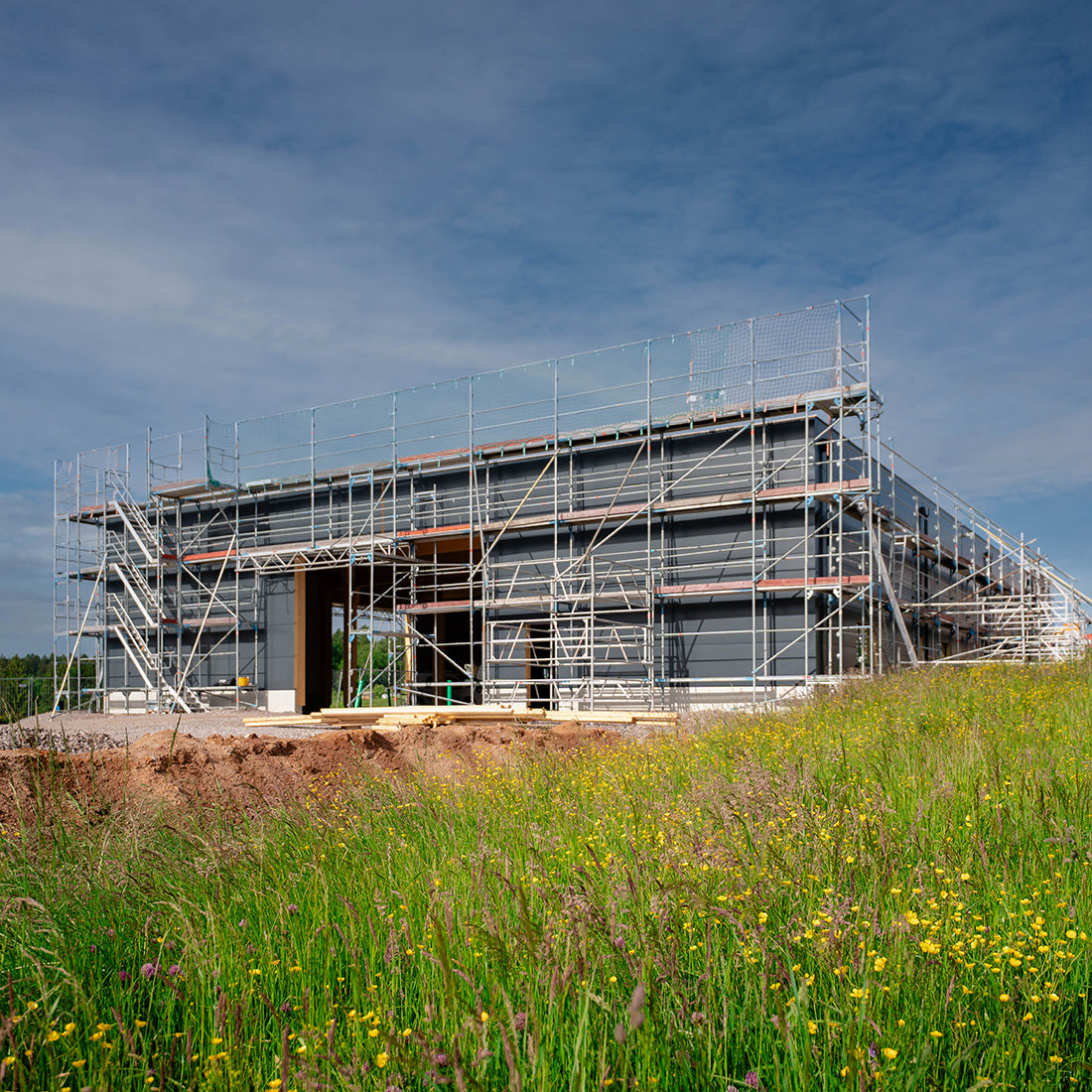 Neubau des Fimensitzes in Rickenbach; große Werkstatt