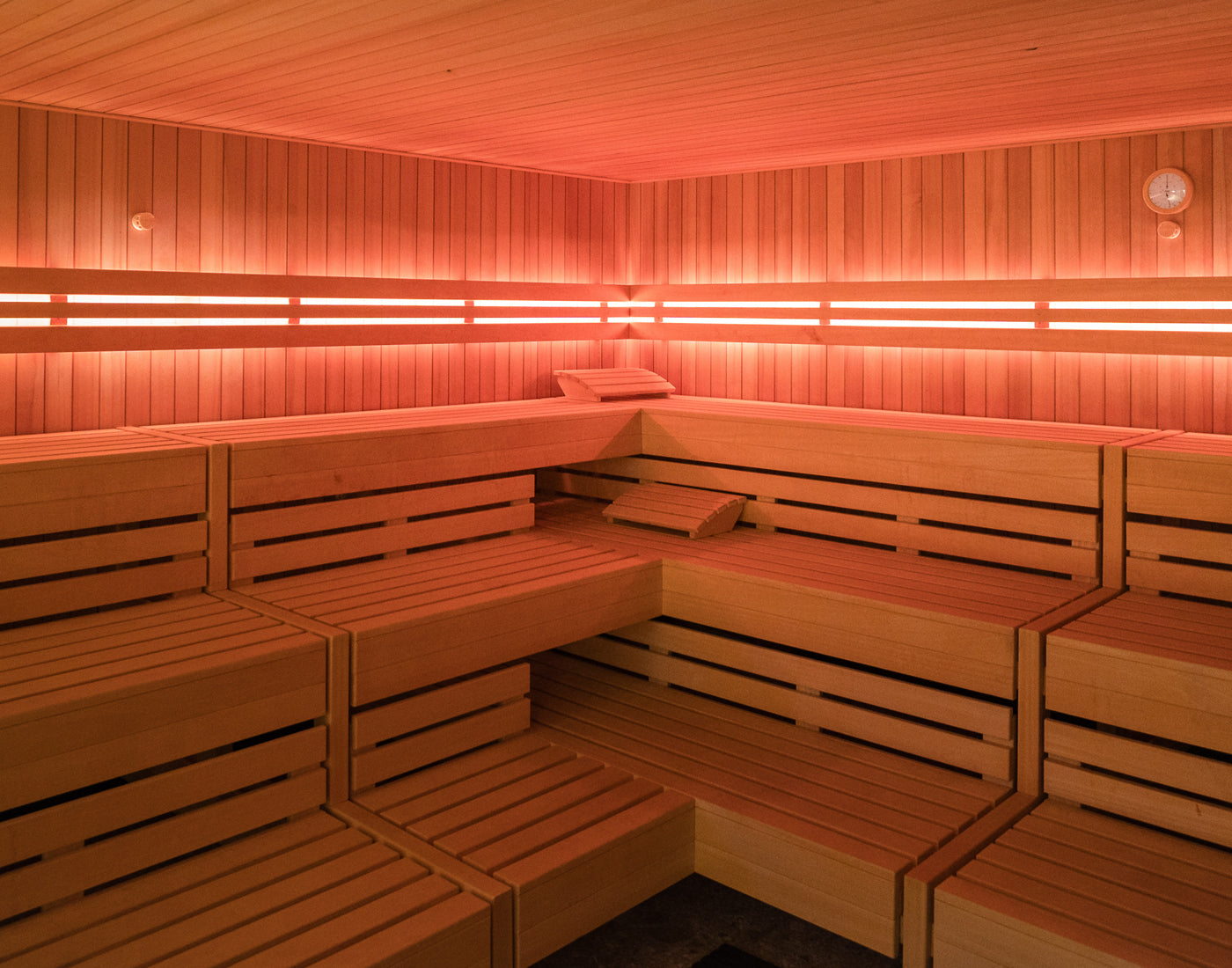 Referenzen gewerblich, Rückgrat Bad Krozingen, Fitnessstudio, Finnische Sauna mit Aufgussautomatik, Biosauna