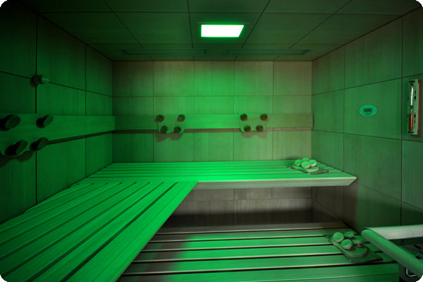 Saunabau Döbele - LED-Deckenfarblicht, grün