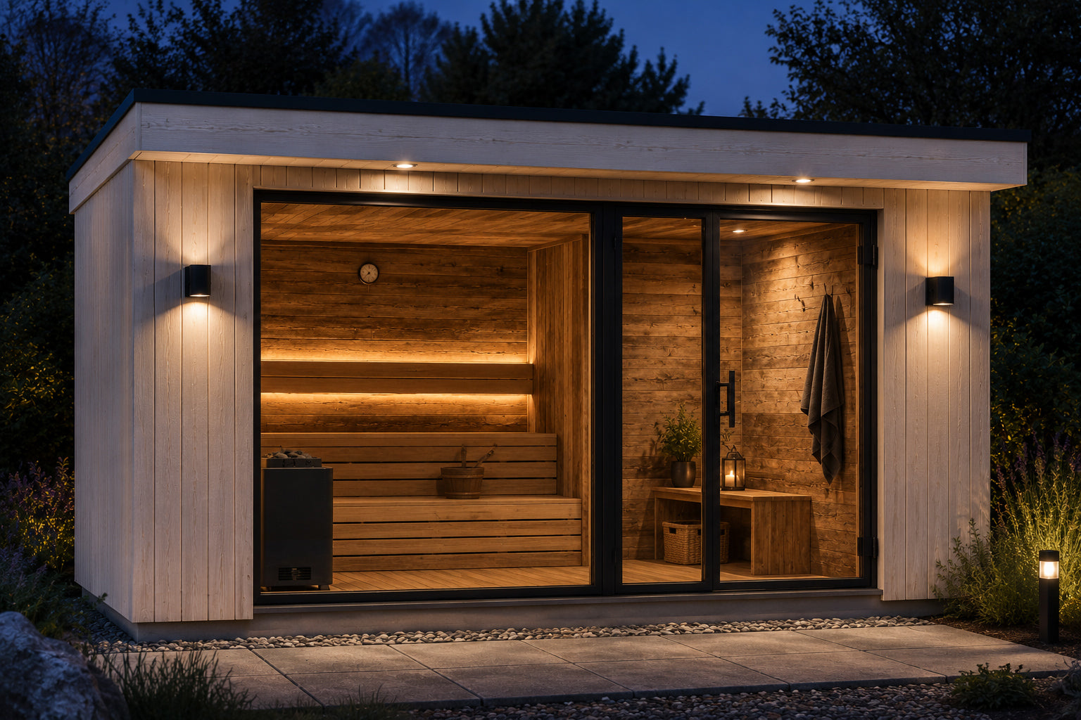 Modulsauna Komfort mit Vorraum