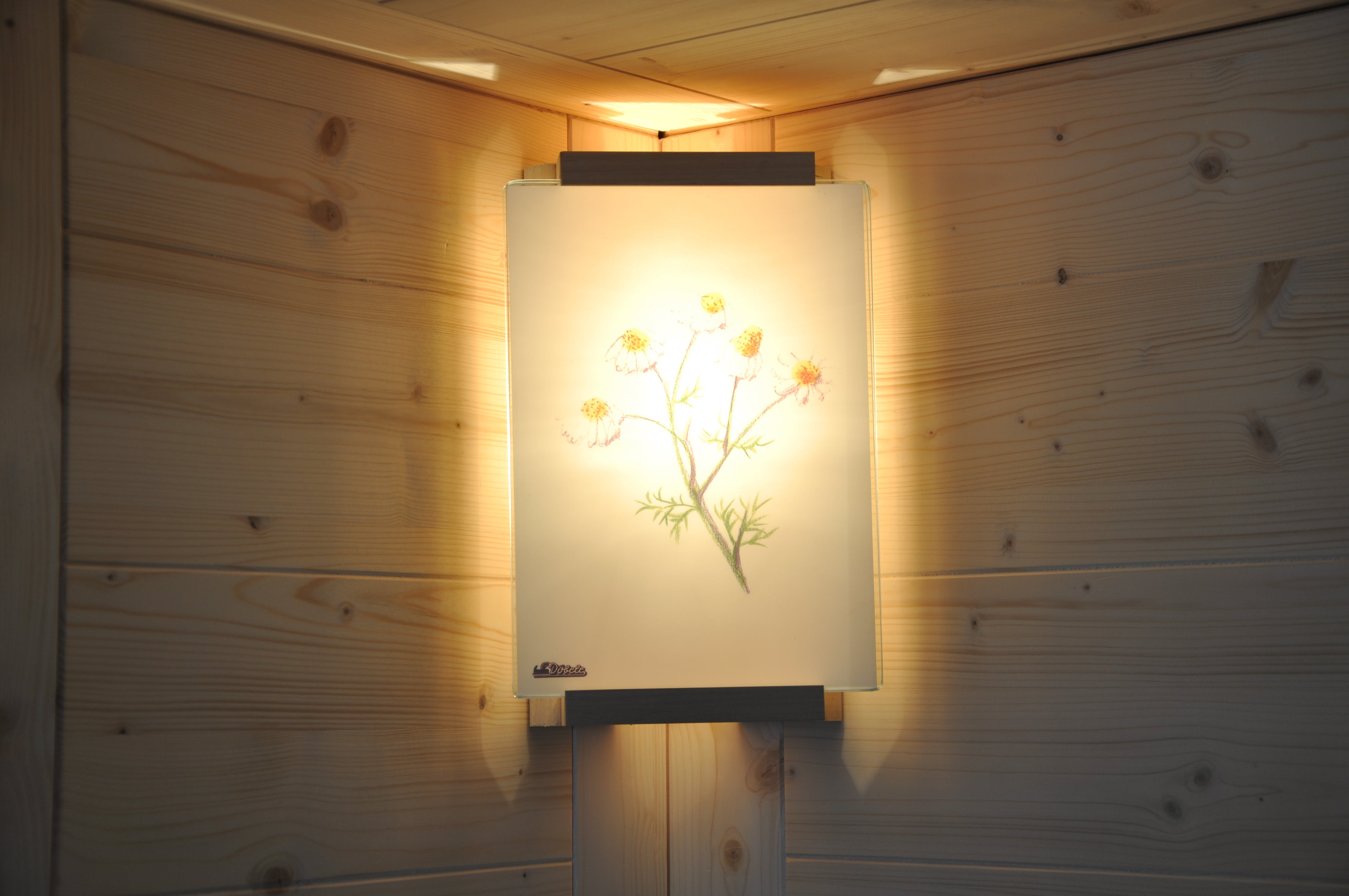 Sauna-Eckleuchte, Glas