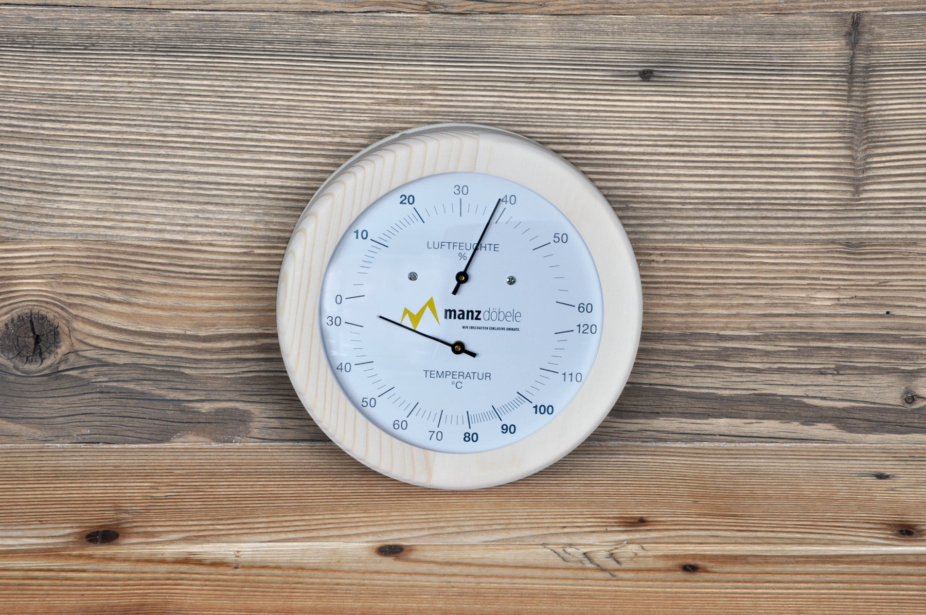 Klimamesser/ Thermo-Hygrometer mit Holzrahmen